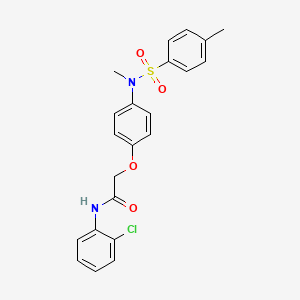 molecular formula C22H21ClN2O4S B2455732 N-(2-CHLOROPHENYL)-2-[4-(N-METHYL4-METHYLBENZENESULFONAMIDO)PHENOXY]ACETAMIDE CAS No. 385404-73-9