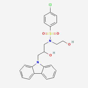 molecular formula C23H23ClN2O4S B2455752 N-(3-(9H-carbazol-9-yl)-2-hydroxypropyl)-4-chloro-N-(2-hydroxyethyl)benzenesulfonamide CAS No. 325986-37-6