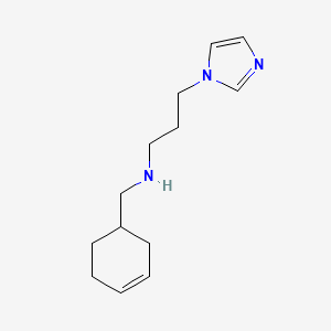 molecular formula C13H21N3 B2455778 Cyclohex-3-enylmethyl-(3-imidazol-1-yl-propyl)-amine CAS No. 626209-23-2