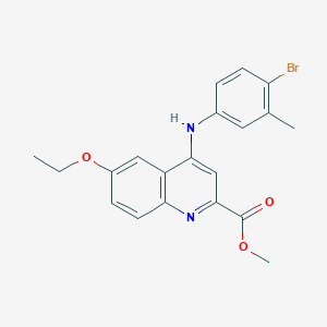 molecular formula C20H19BrN2O3 B2455791 Methyl 4-[(4-bromo-3-methylphenyl)amino]-6-ethoxyquinoline-2-carboxylate CAS No. 1207047-34-4