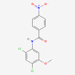 molecular formula C14H10Cl2N2O4 B2455805 N-(2,4-dichloro-5-methoxyphenyl)-4-nitrobenzamide CAS No. 338961-08-3