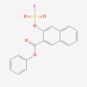 molecular formula C17H11FO5S B2455810 Phenyl 3-fluorosulfonyloxynaphthalene-2-carboxylate CAS No. 2411288-90-7