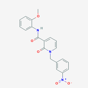 molecular formula C20H17N3O5 B2455831 N-(2-methoxyphenyl)-1-[(3-nitrophenyl)methyl]-2-oxo-1,2-dihydropyridine-3-carboxamide CAS No. 946255-26-1