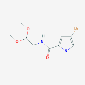 molecular formula C10H15BrN2O3 B2455872 4-bromo-N-(2,2-dimethoxyethyl)-1-methyl-1H-pyrrole-2-carboxamide CAS No. 1249514-57-5