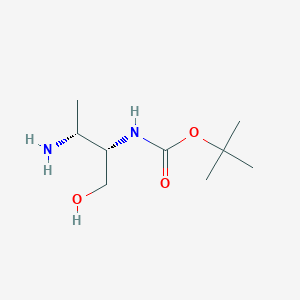 molecular formula C9H20N2O3 B2455879 Tert-butyl N-[(2S,3R)-3-amino-1-hydroxybutan-2-yl]carbamate CAS No. 2361608-69-5
