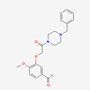B2455890 3-[2-(4-Benzylpiperazin-1-yl)-2-oxoethoxy]-4-methoxybenzaldehyde CAS No. 165121-43-7
