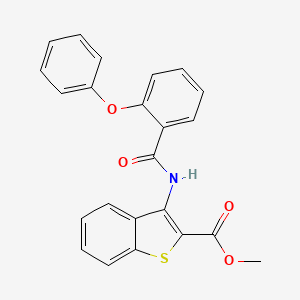 molecular formula C23H17NO4S B2455917 methyl 3-(2-phenoxybenzamido)-1-benzothiophene-2-carboxylate CAS No. 397278-90-9