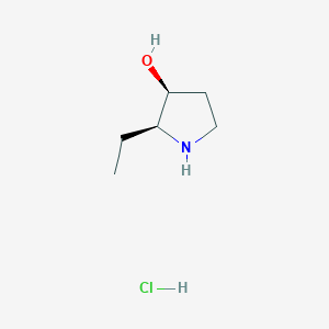 molecular formula C6H14ClNO B2455936 (2S,3S)-2-Ethylpyrrolidin-3-ol;hydrochloride CAS No. 2580100-77-0