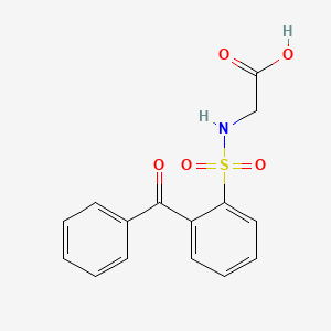 molecular formula C15H13NO5S B2455939 N-[(2-benzoylphenyl)sulfonyl]glycine CAS No. 1708401-74-4