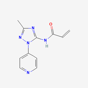 molecular formula C11H11N5O B2455949 N-(5-Methyl-2-pyridin-4-yl-1,2,4-triazol-3-yl)prop-2-enamide CAS No. 2305528-66-7