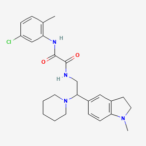 molecular formula C25H31ClN4O2 B2455991 N1-(5-chloro-2-methylphenyl)-N2-(2-(1-methylindolin-5-yl)-2-(piperidin-1-yl)ethyl)oxalamide CAS No. 922083-88-3
