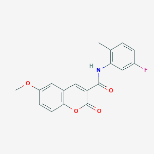 molecular formula C18H14FNO4 B2455992 N-(5-fluoro-2-methylphenyl)-6-methoxy-2-oxo-2H-chromene-3-carboxamide CAS No. 317327-17-6