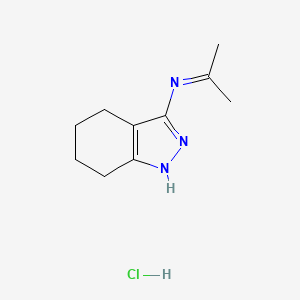 molecular formula C10H16ClN3 B2456002 N-(Propan-2-ylidene)-4,5,6,7-tetrahydro-1H-indazol-3-amine hydrochloride CAS No. 2092001-74-4
