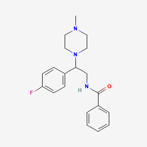 molecular formula C20H24FN3O B2456006 N-[2-(4-fluorophenyl)-2-(4-methylpiperazin-1-yl)ethyl]benzamide CAS No. 906160-21-2