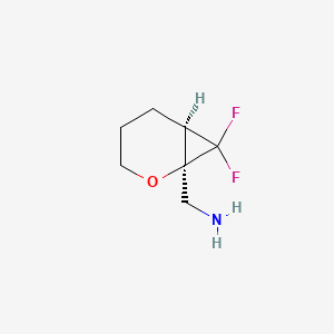 molecular formula C7H11F2NO B2456051 rel-[(1R,6R)-7,7-difluoro-2-oxabicyclo[4.1.0]heptan-1-yl]methanamine CAS No. 1969287-92-0