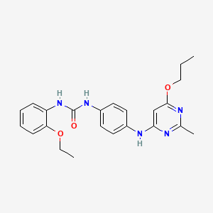 B2456062 1-(2-Ethoxyphenyl)-3-(4-((2-methyl-6-propoxypyrimidin-4-yl)amino)phenyl)urea CAS No. 946303-59-9