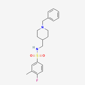 B2456077 N-((1-benzylpiperidin-4-yl)methyl)-4-fluoro-3-methylbenzenesulfonamide CAS No. 953176-84-6