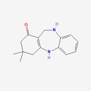 molecular formula C15H18N2O B2456089 3,3-dimethyl-2,3,4,5,10,11-hexahydro-1H-dibenzo[b,e][1,4]diazepin-1-one CAS No. 39222-65-6