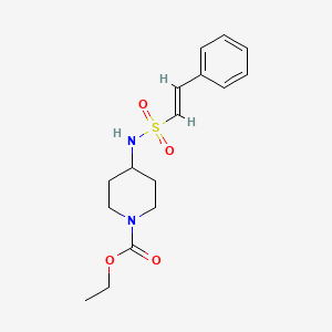 molecular formula C16H22N2O4S B2456092 ethyl 4-[[(E)-2-phenylethenyl]sulfonylamino]piperidine-1-carboxylate CAS No. 1198070-22-2