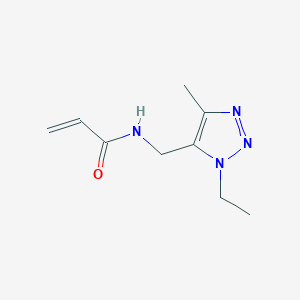 molecular formula C9H14N4O B2456096 N-[(3-Ethyl-5-methyltriazol-4-yl)methyl]prop-2-enamide CAS No. 2411306-66-4