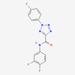 molecular formula C14H8F3N5O B2456115 N-(3,4-difluorophenyl)-2-(4-fluorophenyl)-2H-tetrazole-5-carboxamide CAS No. 1396878-58-2