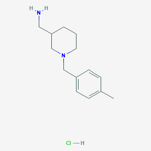 molecular formula C14H23ClN2 B2456117 (1-(4-Methylbenzyl)piperidin-3-yl)methanamine hydrochloride CAS No. 1303967-55-6