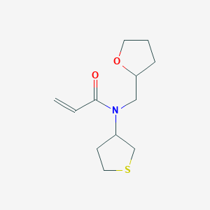 molecular formula C12H19NO2S B2456120 N-(oxolan-2-ylmethyl)-N-(thiolan-3-yl)prop-2-enamide CAS No. 1184447-85-5