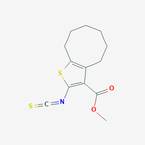 molecular formula C13H15NO2S2 B2456124 Methyl 2-isothiocyanato-4,5,6,7,8,9-hexahydrocycloocta[b]thiophene-3-carboxylate CAS No. 588714-23-2