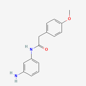 molecular formula C15H16N2O2 B2456135 N-(3-aminophenyl)-2-(4-methoxyphenyl)acetamide CAS No. 1016766-95-2