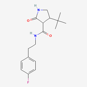 molecular formula C17H23FN2O2 B2456150 4-tert-butyl-N-[2-(4-fluorophenyl)ethyl]-2-oxopyrrolidine-3-carboxamide CAS No. 2097867-71-3