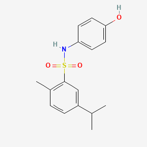 molecular formula C16H19NO3S B2456151 N-(4-hydroxyphenyl)-5-isopropyl-2-methylbenzenesulfonamide CAS No. 1428153-00-7