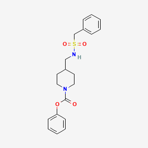 molecular formula C20H24N2O4S B2456162 Phenyl 4-((phenylmethylsulfonamido)methyl)piperidine-1-carboxylate CAS No. 1234993-56-6