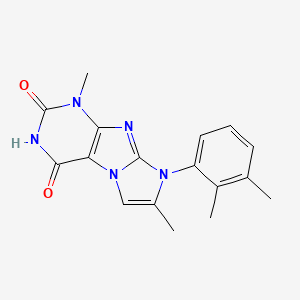 molecular formula C17H17N5O2 B2456173 8-(2,3-dimethylphenyl)-1,7-dimethyl-1H-imidazo[2,1-f]purine-2,4(3H,8H)-dione CAS No. 878420-38-3