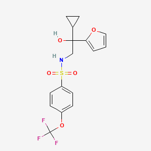 molecular formula C16H16F3NO5S B2456184 N-(2-cyclopropyl-2-(furan-2-yl)-2-hydroxyethyl)-4-(trifluoromethoxy)benzenesulfonamide CAS No. 1396800-91-1