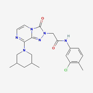 molecular formula C21H25ClN6O2 B2456297 N-(3-chloro-4-methylphenyl)-2-[8-(3,5-dimethylpiperidin-1-yl)-3-oxo-2H,3H-[1,2,4]triazolo[4,3-a]pyrazin-2-yl]acetamide CAS No. 1251591-59-9
