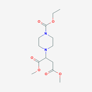 B2456338 Dimethyl 2-(4-(ethoxycarbonyl)piperazin-1-yl)succinate CAS No. 893762-44-2