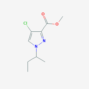 molecular formula C9H13ClN2O2 B2456369 methyl 1-sec-butyl-4-chloro-1H-pyrazole-3-carboxylate CAS No. 1856075-73-4