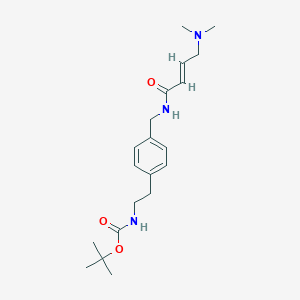 Tert-butyl N-[2-[4-[[[(E)-4-(dimethylamino)but-2-enoyl]amino]methyl]phenyl]ethyl]carbamate