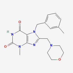 3-Methyl-7-[(3-methylphenyl)methyl]-8-(morpholin-4-ylmethyl)purine-2,6-dione