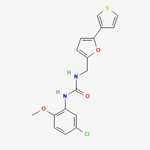 molecular formula C17H15ClN2O3S B2456519 1-(5-Chloro-2-methoxyphenyl)-3-((5-(thiophen-3-yl)furan-2-yl)methyl)urea CAS No. 2034254-79-8