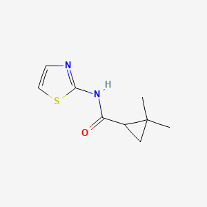 molecular formula C9H12N2OS B2456526 2,2-dimethyl-N-(1,3-thiazol-2-yl)cyclopropane-1-carboxamide CAS No. 1125745-44-9