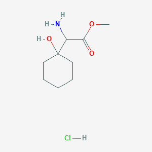 molecular formula C9H18ClNO3 B2456531 Methyl 2-amino-2-(1-hydroxycyclohexyl)acetate;hydrochloride CAS No. 2402828-98-0