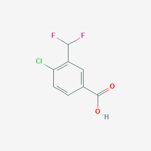 molecular formula C8H5ClF2O2 B2456547 4-Chloro-3-(difluoromethyl)benzoic acid CAS No. 2222162-05-0