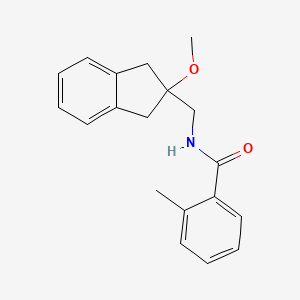 molecular formula C19H21NO2 B2456560 N-((2-methoxy-2,3-dihydro-1H-inden-2-yl)methyl)-2-methylbenzamide CAS No. 2034409-23-7