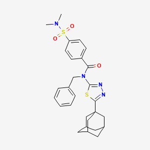 molecular formula C28H32N4O3S2 B2456619 N-[5-(adamantan-1-yl)-1,3,4-thiadiazol-2-yl]-N-benzyl-4-(dimethylsulfamoyl)benzamide CAS No. 392320-69-3