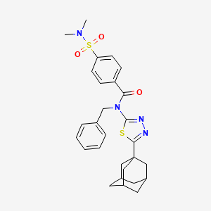 N-[5-(1-adamantyl)-1,3,4-thiadiazol-2-yl]-N-benzyl-4-(dimethylsulfamoyl)benzamide