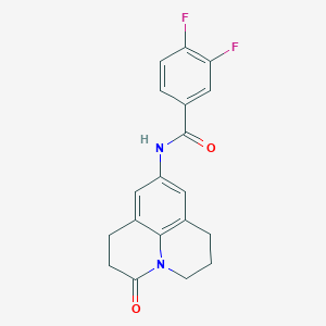 3,4-Difluoro-N-(2-oxo-1-azatricyclo[7.3.1.05,13]trideca-5,7,9(13)-trien-7-yl)benzamide