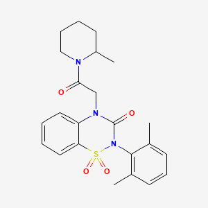 2-(2,6-dimethylphenyl)-4-(2-(2-methylpiperidin-1-yl)-2-oxoethyl)-2H-benzo[e][1,2,4]thiadiazin-3(4H)-one 1,1-dioxide
