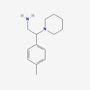 molecular formula C14H22N2 B2456629 2-(4-Methylphenyl)-2-piperidin-1-ylethanamine CAS No. 927965-82-0