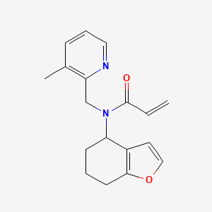 N-[(3-Methylpyridin-2-yl)methyl]-N-(4,5,6,7-tetrahydro-1-benzofuran-4-yl)prop-2-enamide